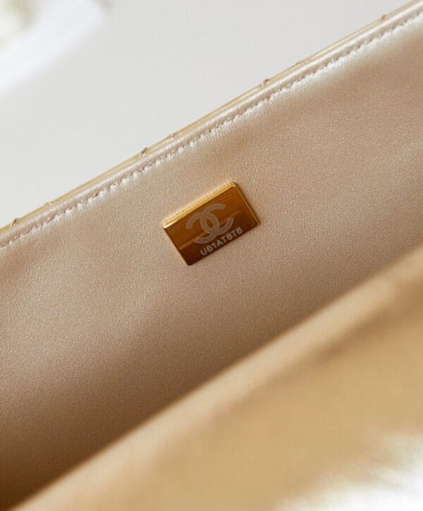 Chanel Backpack & Star Coin Purse AS4649 Golden - Image 8
