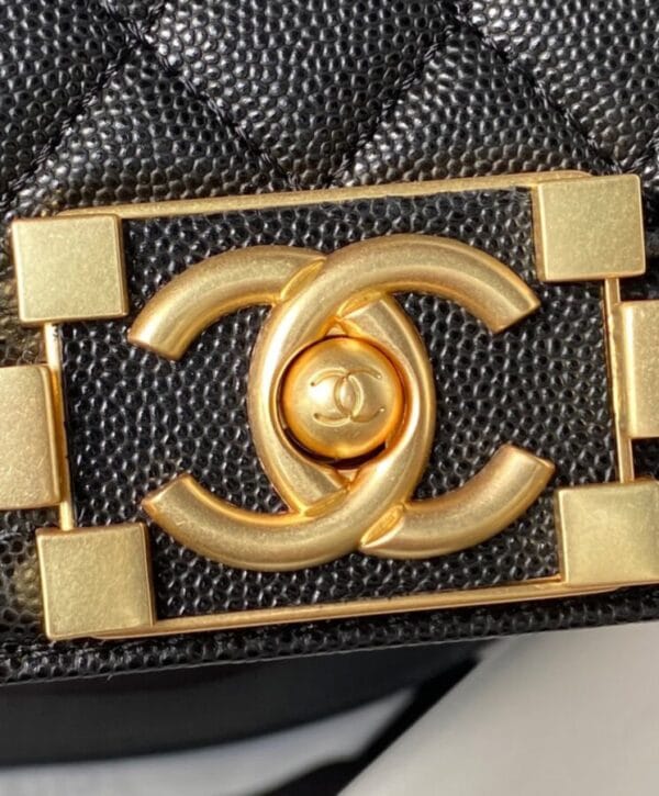 Chanel Boy Chanel Flap Bag With Handle A94804 Black - Image 8