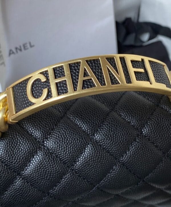Chanel Boy Chanel Handbag With Handle A94805 Black - Image 7