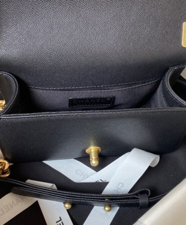 Chanel Boy Chanel Handbag With Handle A94805 Black - Image 5