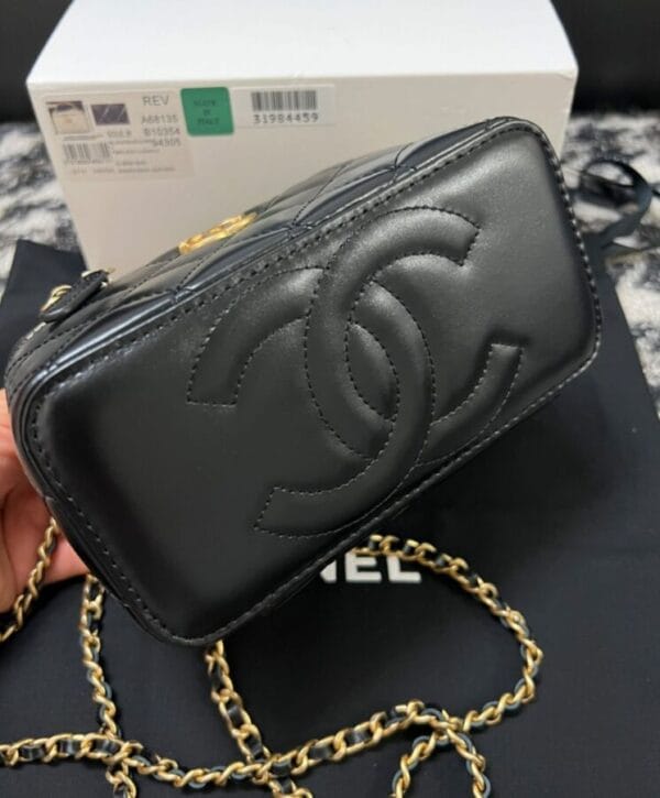 Chanel Chain Makeup Bag AP3012 Black - Image 8