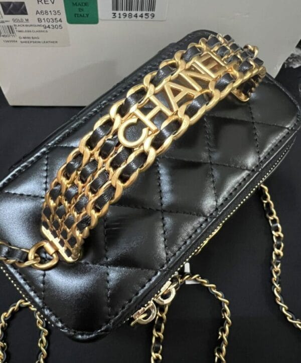 Chanel Chain Makeup Bag AP3012 Black - Image 6