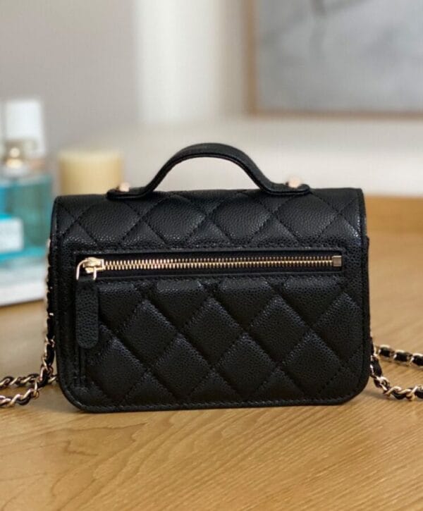 Chanel Clutch With Chain AP2914 Black - Image 9
