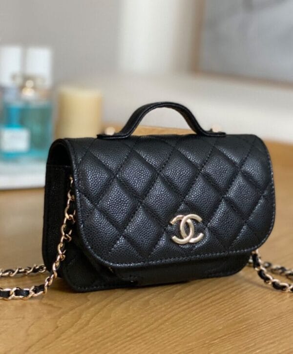 Chanel Clutch With Chain AP2914 Black - Image 6