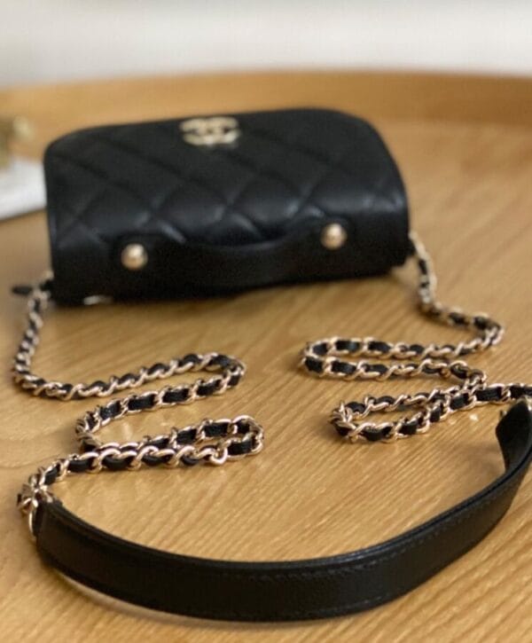 Chanel Clutch With Chain AP2914 Black - Image 7