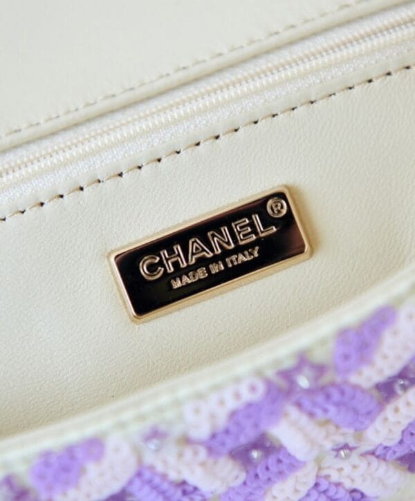 Chanel Flap Bag AS3965 Purple - Image 7