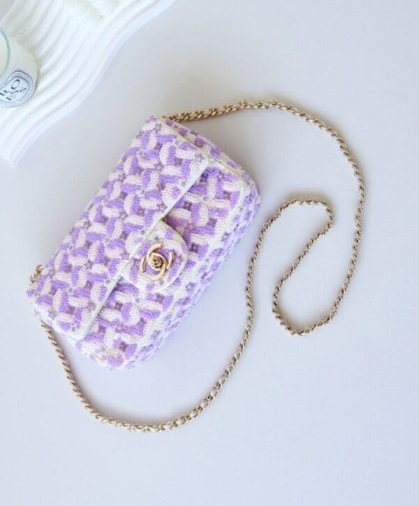 Chanel Flap Bag AS3965 Purple - Image 5