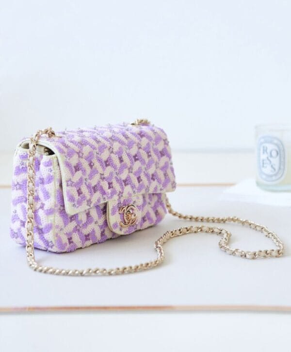 Chanel Flap Bag AS3965 Purple - Image 4