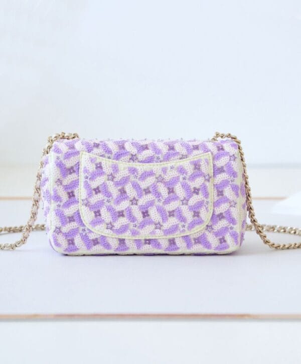 Chanel Flap Bag AS3965 Purple - Image 3