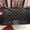 Chanel Lambskin Boy Bag A67086 Black - Image 6
