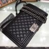 Chanel Lambskin Boy Bag Black - Image 7