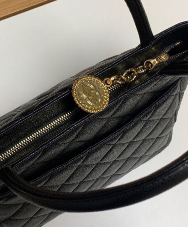 Chanel Medallion Tote Bag A25188 Black - Image 9