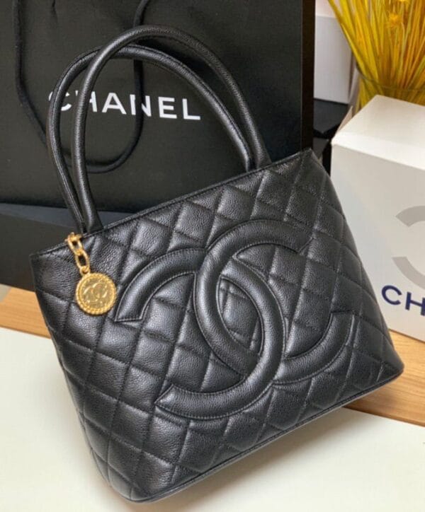Chanel Medallion Tote Bag A25188 Black - Image 6