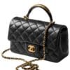 Chanel Mini Flap Bag With Top Handle AS2431 Black
