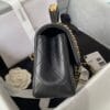Chanel Mini Flap Bag With Top Handle AS2431 Black - Image 4