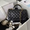 Chanel Mini Flap Bag With Top Handle AS2431 Black - Image 3