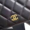 Chanel Quilted Bi-fold Wallet in Lambskin Black - Image 2