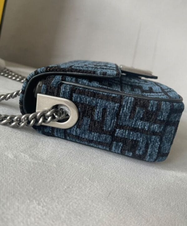 Fendi Baguette Chain Midi 8BR793 Dark Blue - Image 2