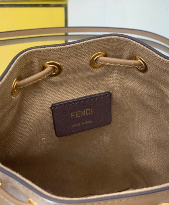 Fendi Mon Tresor Multicolor FF Canvas Mini Bag 8BS010 Polychrome - Image 9