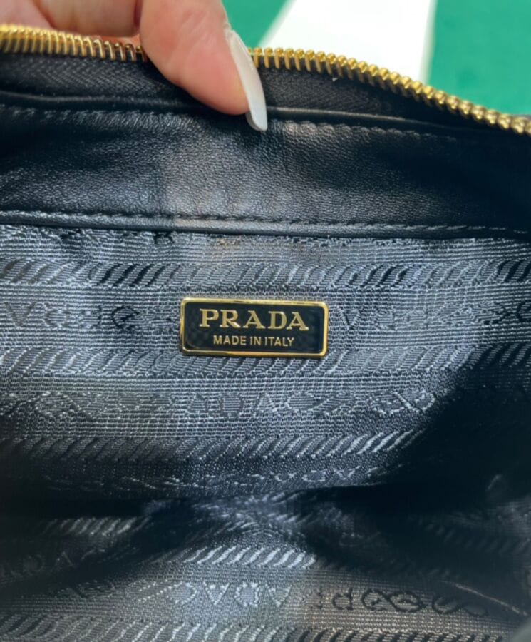 Prada Nappa-leather Mini Bag With Topstitching 1BA384 Black - Image 5