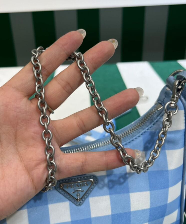 Prada Re-Edition 2005 Printed Re-Nylon Bag 1BH204 Blue - Image 7