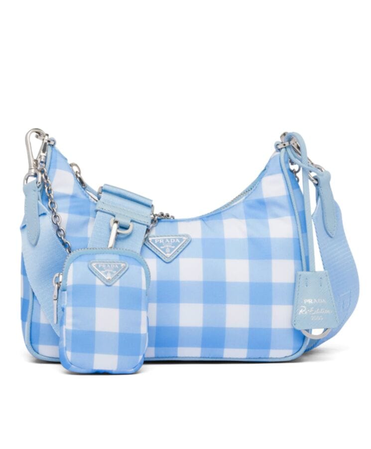 Prada Re-Edition 2005 Printed Re-Nylon Bag 1BH204 Blue