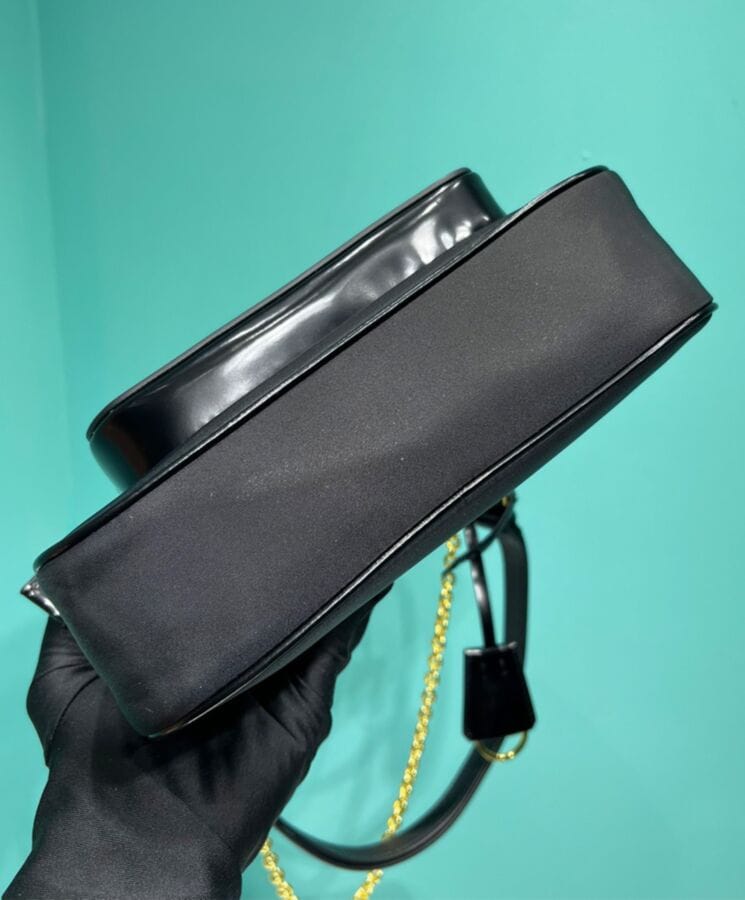 Prada Re-Nylon And Brushed Leather Mini-bag 1BC198 Black - Image 8