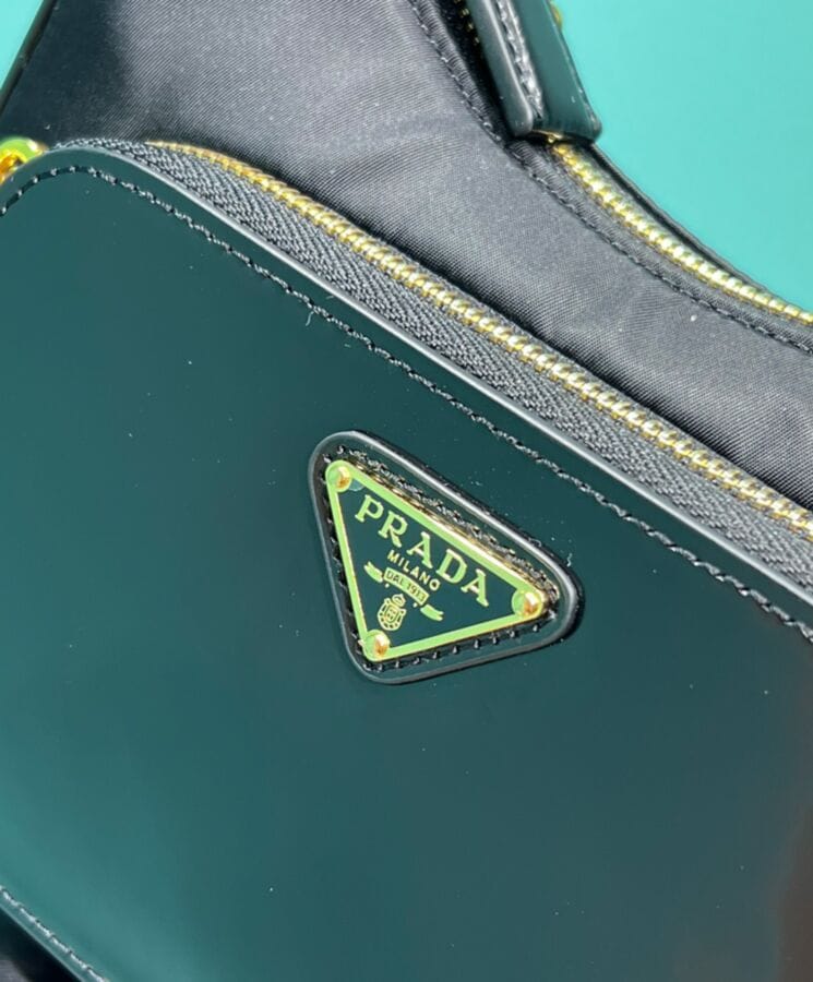 Prada Re-Nylon And Brushed Leather Mini-bag 1BC198 Black - Image 6