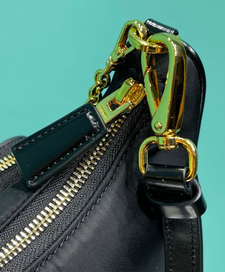 Prada Re-Nylon And Brushed Leather Mini-bag 1BC198 Black - Image 5