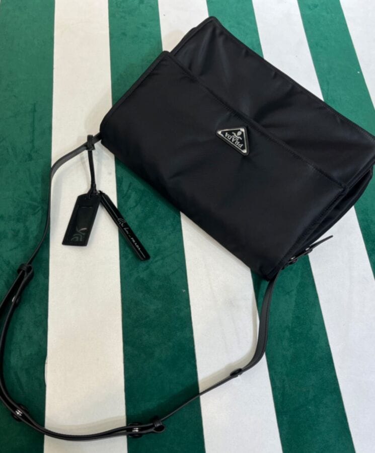 Prada Re-Nylon Large Padded Shoulder Bag 1BD256 Black - Image 8