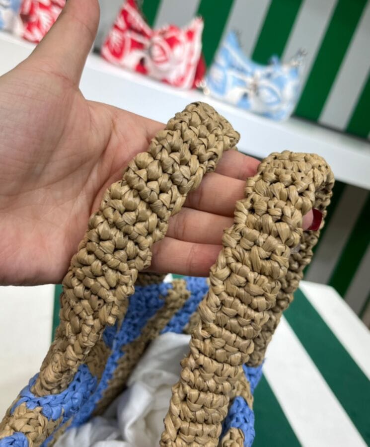 Prada Small Raffia Tote Bag - Image 7