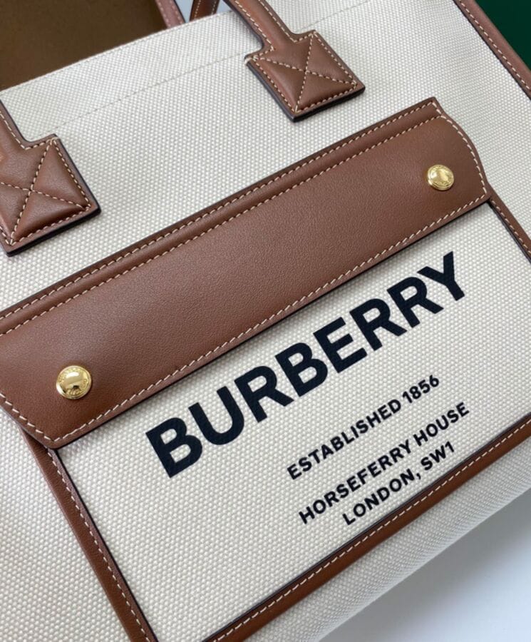 Burberry Two-tone Canvas And Leather Small Freya Tote - Image 2