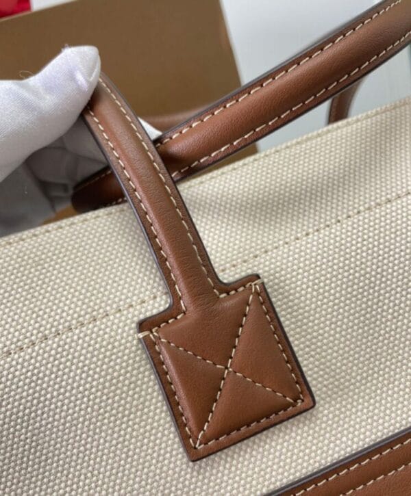 Burberry Two-tone Canvas And Leather Small Freya Tote - Image 3