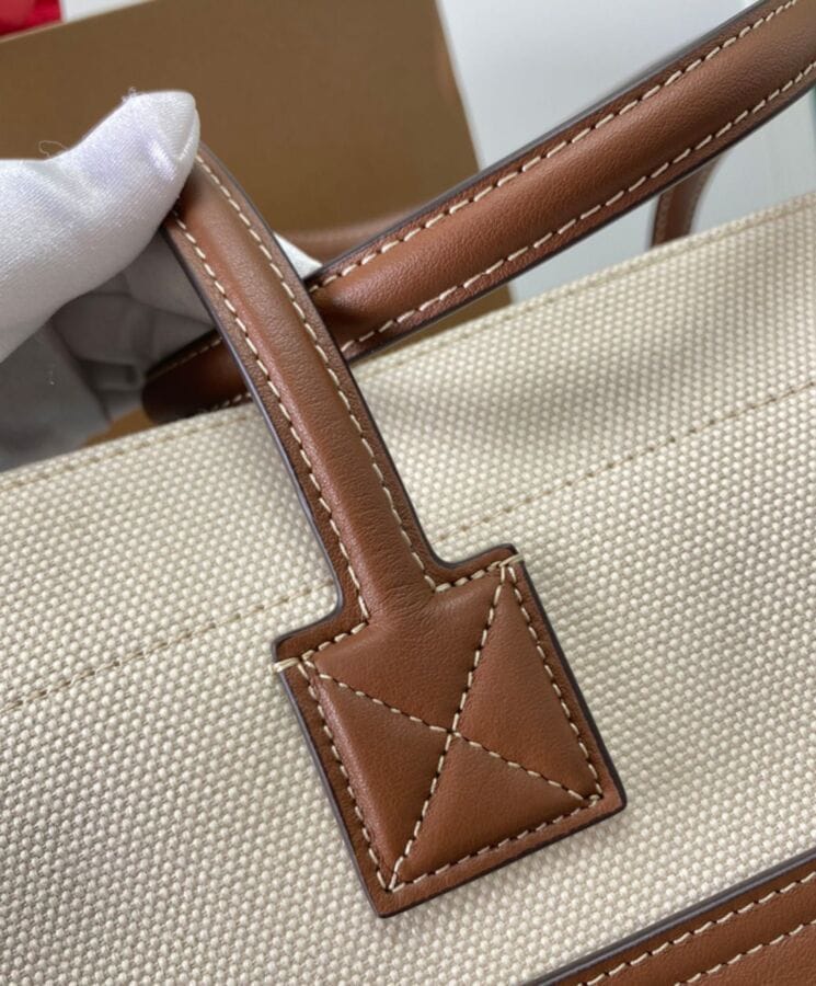 Burberry Two-tone Canvas And Leather Small Freya Tote - Image 3