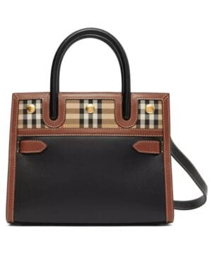 Burberry Mini Vintage Check Two-handle Title Bag