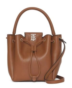 Burberry Monogram Motif Leather Bucket Bag