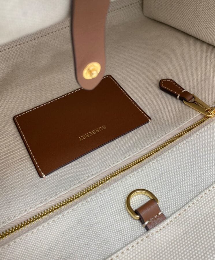 Burberry Two-tone Canvas And Leather Small Freya Tote - Image 5