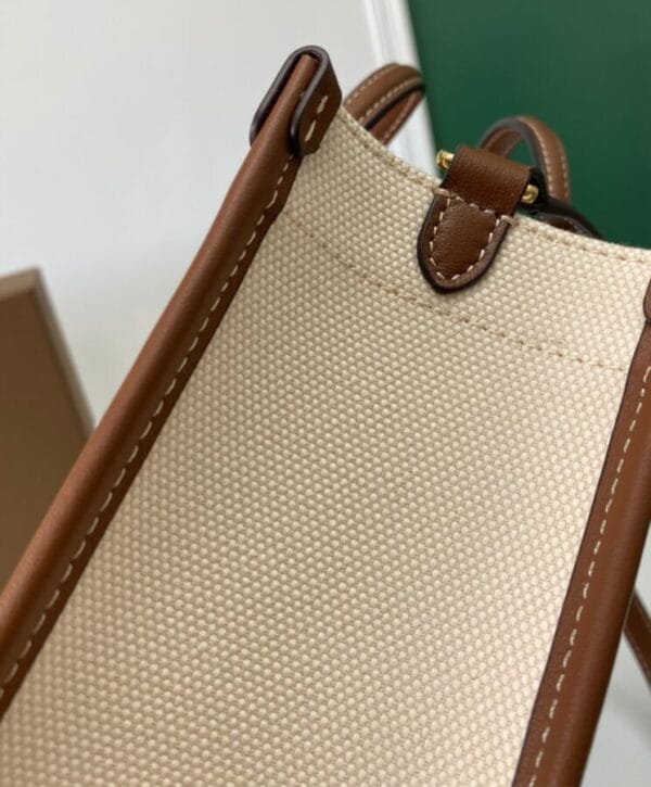Burberry Two-tone Canvas And Leather Mini Freya Tote - Image 9
