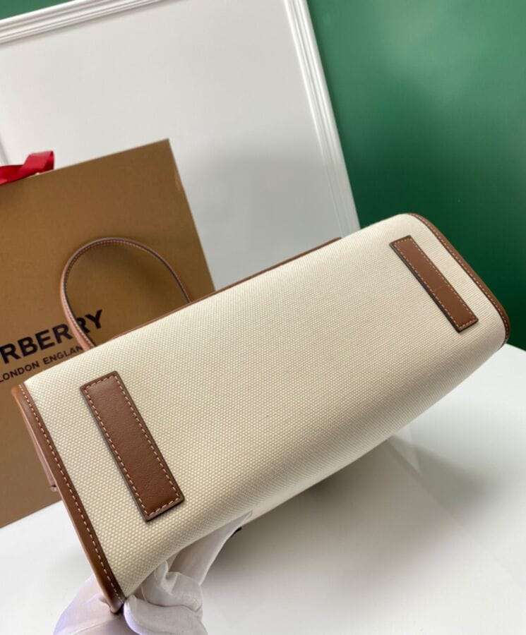 Burberry Two-tone Canvas And Leather Small Freya Tote - Image 9