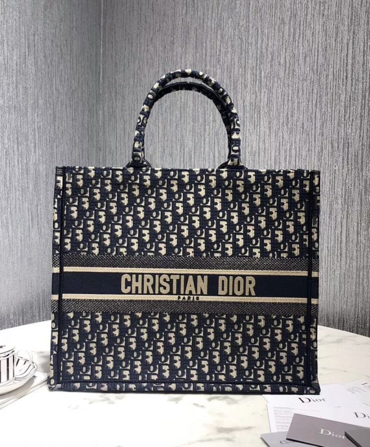 Dior Book Tote bag M1286 Dark Blue - Image 5