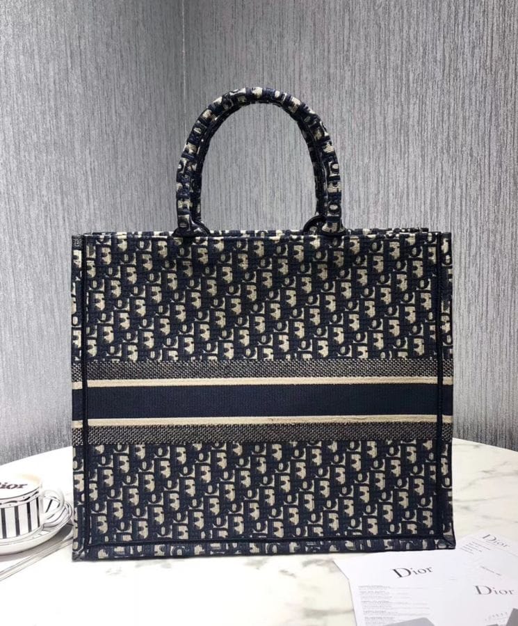 Dior Book Tote bag M1286 Dark Blue - Image 3