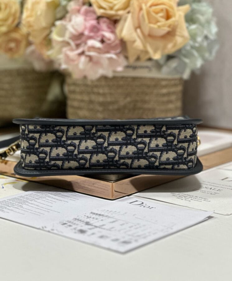 Dior CD Signature Hobo Mini Bag Dark Blue - Image 2