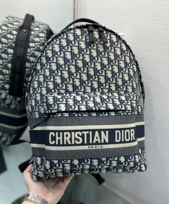Dior Diortravel Backpack Dark Blue - Image 5