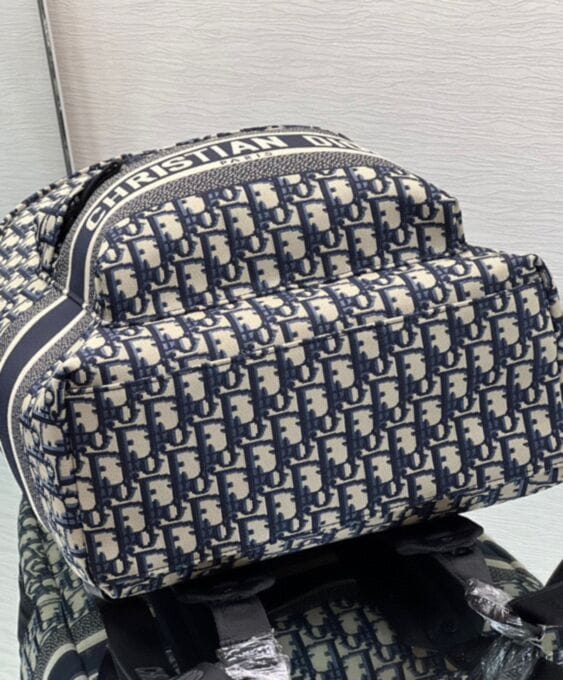 Dior Diortravel Backpack Dark Blue - Image 3