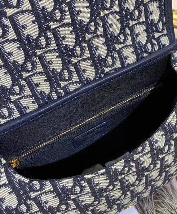 Dior Medium Dior Bobby Handbag Dark Blue - Image 6