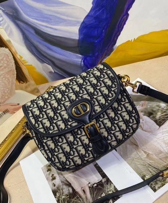 Dior Medium Dior Bobby Handbag Dark Blue - Image 5