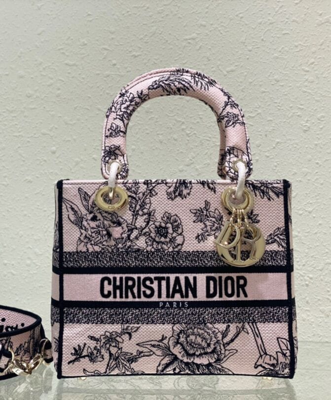 Dior Medium Lady D-Lite Bag Cream - Image 4