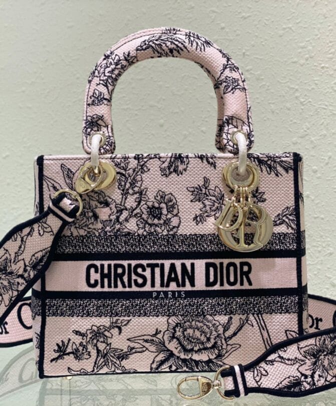 Dior Medium Lady D-Lite Bag Cream - Image 3