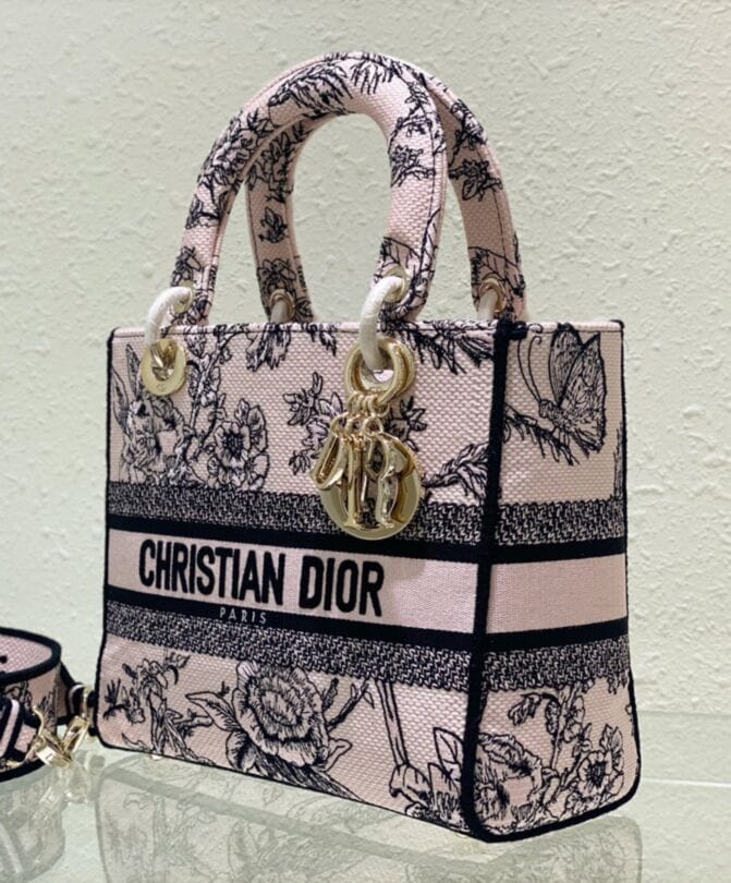 Dior Medium Lady D-Lite Bag Cream - Image 2