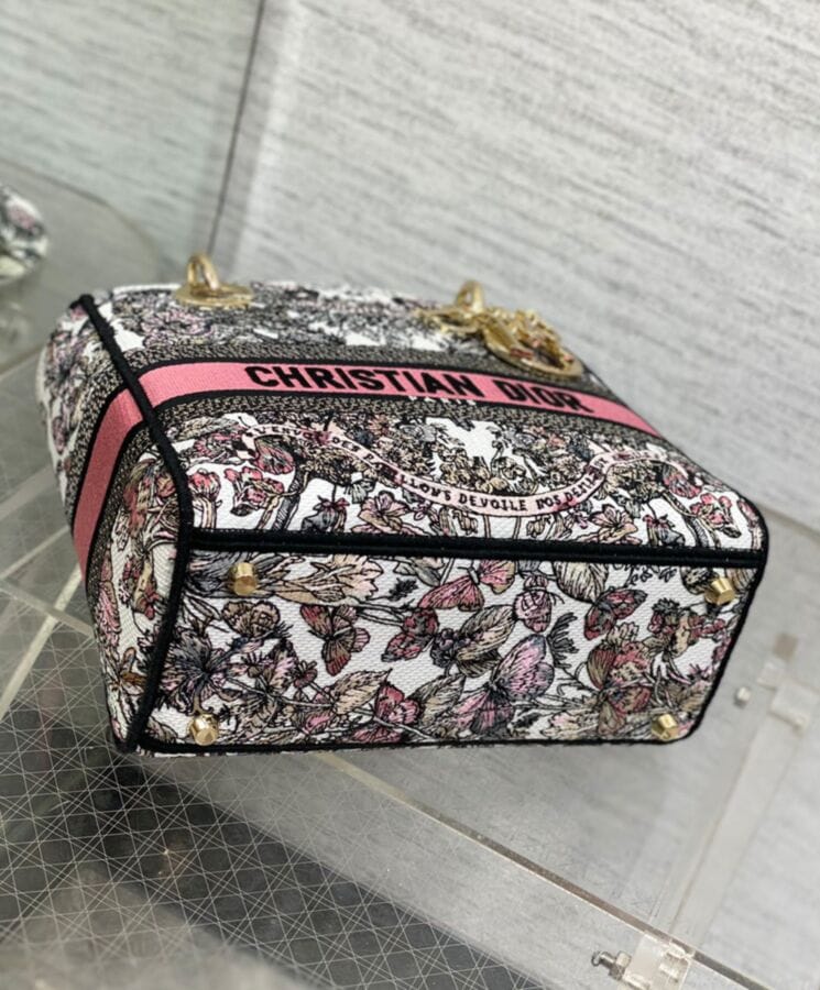 Dior Medium Lady D-Lite Bag Pink - Image 6